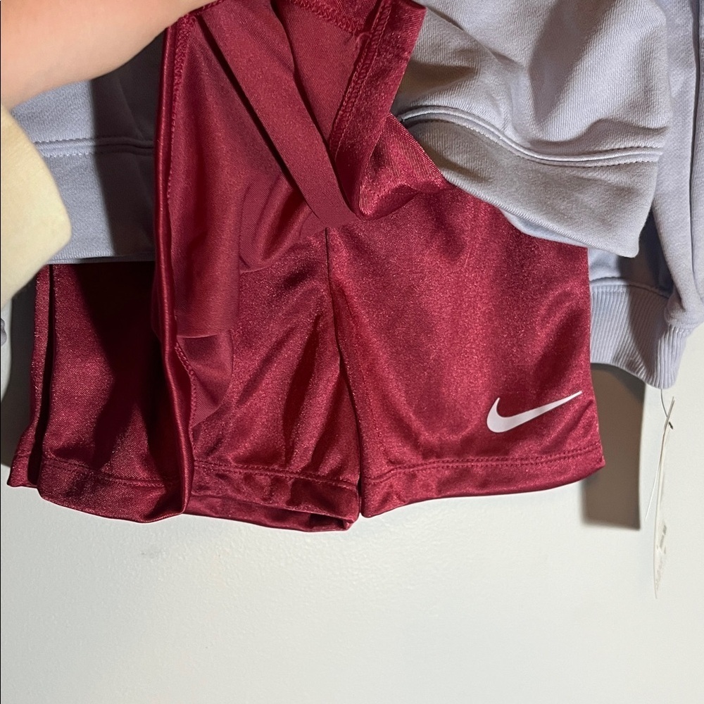 Nike Kids' Lavender Hoodie and Maroon Skort set - Picture 6 of 8